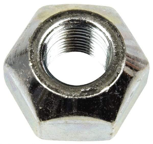 Dorman - 9/16-18 Zinc Finish Open Wheel Nut - 1-1/16" Hex, 21/32" OAL, 90° Seat Angle - Apex Tool & Supply