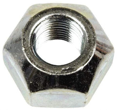 Dorman - 9/16-18 Zinc Finish Open Wheel Nut - 1-1/16" Hex, 21/32" OAL, 90° Seat Angle - Apex Tool & Supply