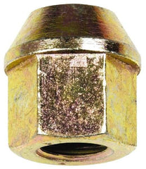 Dorman - M12-1.5 Zinc Finish Open Wheel Nut - 19mm Hex, 23mm OAL, 60° Seat Angle - Apex Tool & Supply