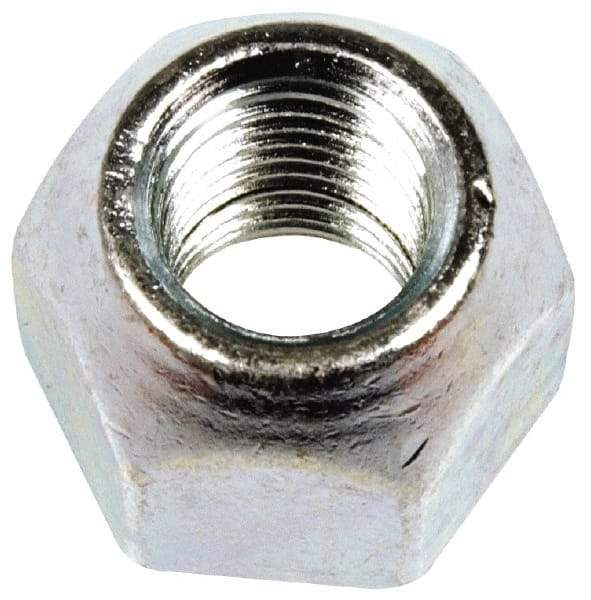 Dorman - M12-1.5 Zinc Finish Open Wheel Nut - 21mm Hex, 18mm OAL, 60° Seat Angle - Apex Tool & Supply