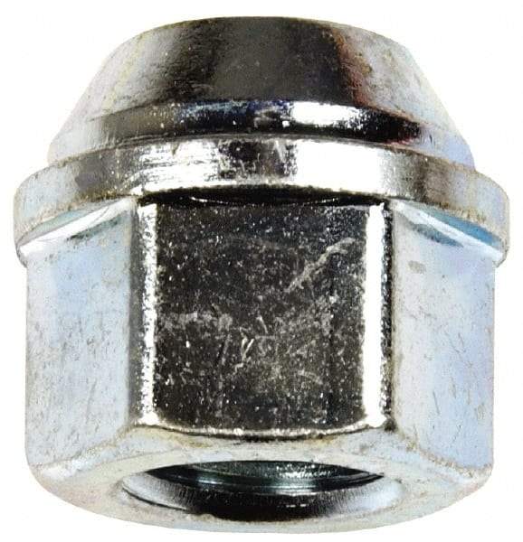 Dorman - M12-1.5 Zinc Finish Open Wheel Nut - 19mm Hex, 20.5mm OAL, 60° Seat Angle - Apex Tool & Supply