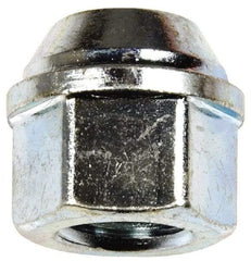 Dorman - M12-1.5 Zinc Finish Open Wheel Nut - 19mm Hex, 20.5mm OAL, 60° Seat Angle - Apex Tool & Supply