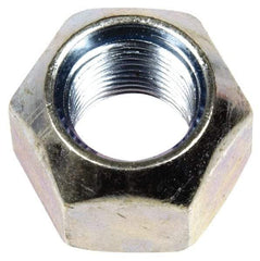Dorman - 1/2-20 Zinc Finish Open Wheel Nut - 13/16" Hex, 5/8" OAL, 90° Seat Angle - Apex Tool & Supply