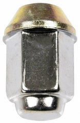 Dorman - 1/2-20 Stainless Finish Capped Wheel Nut - 13/16" Hex, 1-15/32" OAL, 60° Seat Angle - Apex Tool & Supply