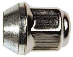 Dorman - M12-1.5 Stainless Finish Capped Wheel Nut - 19mm Hex, 31mm OAL, 60° Seat Angle - Apex Tool & Supply