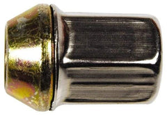 Dorman - M12-1.5 Stainless Finish Capped Wheel Nut - 19mm Hex, 32mm OAL, 60° Seat Angle - Apex Tool & Supply