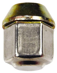 Dorman - 1/2-20 Stainless Finish Capped Wheel Nut - 3/4" Hex, 1-1/16" OAL, 60° Seat Angle - Apex Tool & Supply