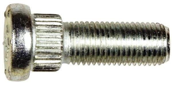 Dorman - 7/16-20 Serrated Bolt Wheel Stud - 0.575" Knurl, 1-3/8" OAL, 5/16" Shoulder Length - Apex Tool & Supply
