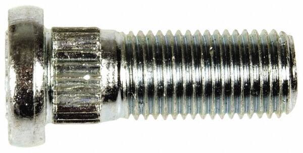 Dorman - M12-1.25 Serrated Bolt Wheel Stud - 13mm Knurl, 32mm OAL, 10mm Shoulder Length - Apex Tool & Supply
