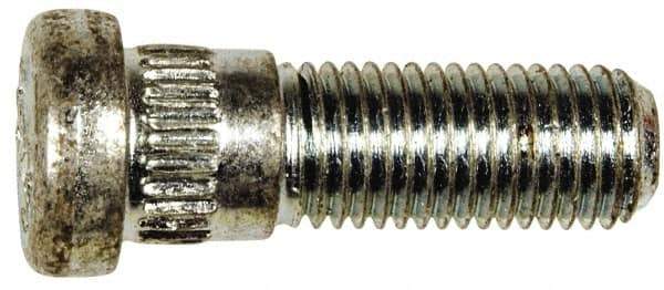 Dorman - M12-1.5 Serrated Bolt Wheel Stud - 14.1mm Knurl, 38.5mm OAL, 11.5mm Shoulder Length - Apex Tool & Supply