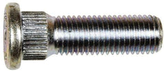 Dorman - M12-1.5 Serrated Bolt Wheel Stud - 14.35mm Knurl, 42.5mm OAL, 8mm Shoulder Length - Apex Tool & Supply