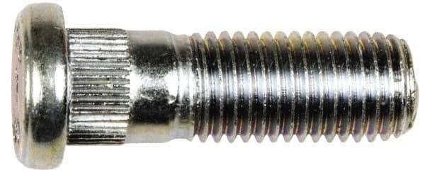 Dorman - M12-1.5 Serrated Bolt Wheel Stud - 12.22mm Knurl, 36mm OAL, 9mm Shoulder Length - Apex Tool & Supply