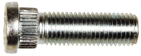 Dorman - M12-1.5 Serrated Bolt Wheel Stud - 14.3mm Knurl, 41.5mm OAL, 6.5mm Shoulder Length - Apex Tool & Supply