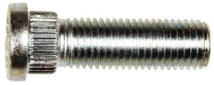 Dorman - M12-1.5 Serrated Bolt Wheel Stud - 14.3mm Knurl, 41.5mm OAL, 6.5mm Shoulder Length - Apex Tool & Supply