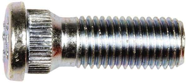 Dorman - M12-1.5 Serrated Bolt Wheel Stud - 14.3mm Knurl, 35.5mm OAL, 6.5mm Shoulder Length - Apex Tool & Supply