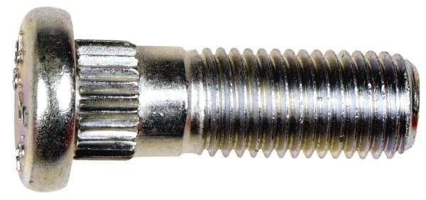 Dorman - M12-1.5 Serrated Bolt Wheel Stud - 12.9mm Knurl, 37.5mm OAL, 13mm Shoulder Length - Apex Tool & Supply