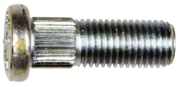 Dorman - M10-1.25 Serrated Bolt Wheel Stud - 10.24mm Knurl, 29mm OAL, 9mm Shoulder Length - Apex Tool & Supply