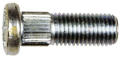 Dorman - M10-1.25 Serrated Bolt Wheel Stud - 10.24mm Knurl, 29mm OAL, 9mm Shoulder Length - Apex Tool & Supply