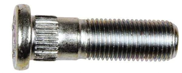 Dorman - M12-1.25 Serrated Bolt Wheel Stud - 12.83mm Knurl, 41.5mm OAL, 14mm Shoulder Length - Apex Tool & Supply