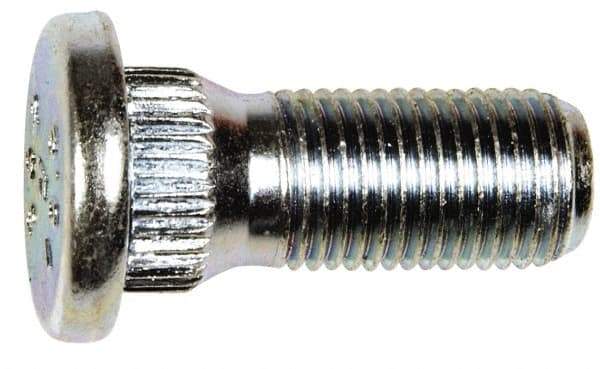 Dorman - M12-1.25 Serrated Bolt Wheel Stud - 14.27mm Knurl, 30.5mm OAL, 6mm Shoulder Length - Apex Tool & Supply