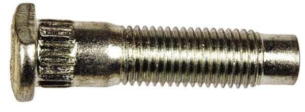 Dorman - M12-1.5 Serrated Bolt Wheel Stud - 13.41mm Knurl, 51.5mm OAL, 13.5mm Shoulder Length - Apex Tool & Supply