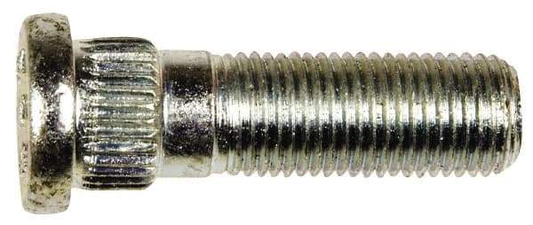 Dorman - M12-1.25 Serrated Bolt Wheel Stud - 14.35mm Knurl, 42mm OAL, 13.5mm Shoulder Length - Apex Tool & Supply