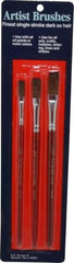Wooster Brush - Ox Hair Artist's Paint Brush Set - 1/4, 3/8, 1/2" Wide, Plastic Handle - Apex Tool & Supply