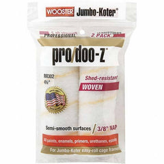 Wooster Brush - 3/8" Nap, 4-1/2" Wide Paint General Purpose Roller Cover - Smooth Texture, Fabric - Apex Tool & Supply