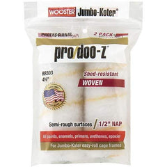 Wooster Brush - 1/2" Nap, 4-1/2" Wide Paint General Purpose Roller Cover - Smooth Texture, Fabric - Apex Tool & Supply
