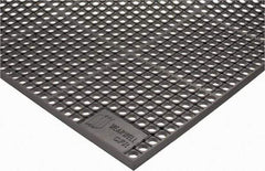 Wearwell - 5' Long x 3' Wide, Dry/Wet Environment, Anti-Fatigue Matting - Gray, CFR Rubber with Rubber Base, Beveled on 4 Sides - Apex Tool & Supply