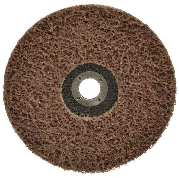 Superior Abrasives - 7" Coarse Grade Aluminum Oxide Deburring Disc - 7/8" Center Hole, Arbor Connection, 7,000 Max RPM - Apex Tool & Supply