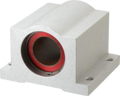 Pacific Bearing - 1" ID, 3-1/4" OAW x 2.813" OAL x 2.813" OAH Pillow Block - 3,525 Lb Static Cap, 2-7/8" Btw Mnt Hole Ctrs, 1.187" Base-to-Ctr Ht, Aluminum - Apex Tool & Supply