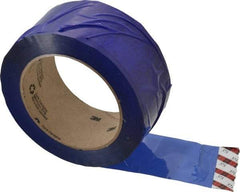 3M - 2" x 110 Yd Blue Rubber Adhesive Sealing Tape - Polypropylene Film Backing, 1.9 mil Thick, 44 Lb Tensile Strength, Series 371 - Apex Tool & Supply