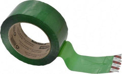 3M - 2" x 110 Yd Green Rubber Adhesive Sealing Tape - Polypropylene Film Backing, 1.9 mil Thick, 44 Lb Tensile Strength, Series 371 - Apex Tool & Supply