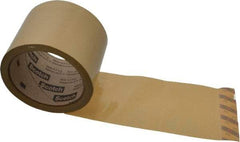 3M - 3" x 55 Yd Natural (Color) Rubber Adhesive Sealing Tape - Polypropylene Film Backing, 1.9 mil Thick, 44 Lb Tensile Strength, Series 371 - Apex Tool & Supply