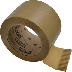 3M - 3" x 110 Yd Natural (Color) Rubber Adhesive Sealing Tape - Polypropylene Film Backing, 1.9 mil Thick, 44 Lb Tensile Strength, Series 371 - Apex Tool & Supply