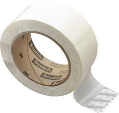 3M - 2" x 110 Yd White Rubber Adhesive Sealing Tape - Polypropylene Film Backing, 1.9 mil Thick, 44 Lb Tensile Strength, Series 371 - Apex Tool & Supply
