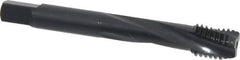 OSG - M12x1.75 Metric Coarse 3 Flute 6H Modified Bottoming Spiral Flute Tap - Powdered Metal, Oxide Finish, 3-3/8" OAL, Right Hand Flute, Right Hand Thread, D6, Series EXOTAP - Apex Tool & Supply