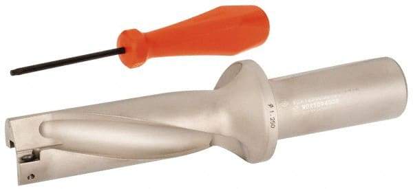 Sumitomo - 3.907" Max Drill Depth, 3xD, 1-1/4" Diam, Indexable Insert Drill - 1-1/4" Shank Diam, Whistle Notch Shank - Apex Tool & Supply