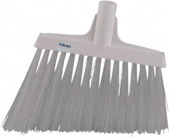Vikan - 9-1/2" Wide, White Synthetic Bristles, Angled Broom - Apex Tool & Supply