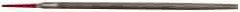 Simonds File - 10" Long, Bastard Cut, Round American-Pattern File - Double Cut, Tang - Apex Tool & Supply