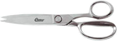 Clauss - 7" LOC, 10" OAL Chrome Plated Trimmers - Steel Straight Handle, For Paper, Fabric - Apex Tool & Supply