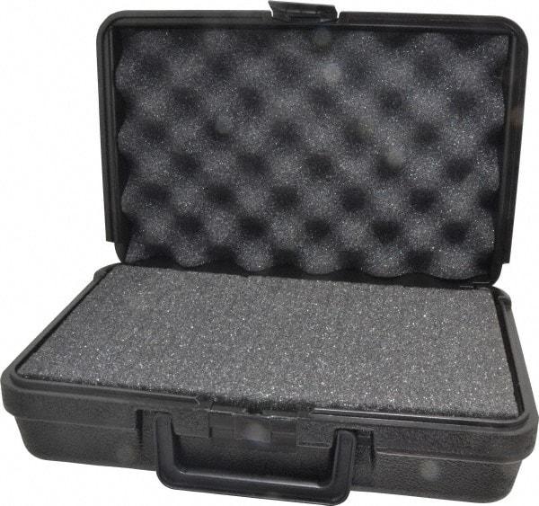 Platt - 12" Wide x 3-3/4" High, Clamshell Hard Case - Black, Polyethylene - Apex Tool & Supply