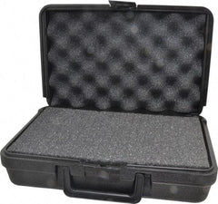 Platt - 12" Wide x 3-3/4" High, Clamshell Hard Case - Black, Polyethylene - Apex Tool & Supply