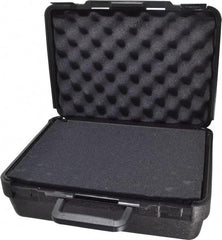 Platt - 13-1/2" Wide x 5-1/2" High, Clamshell Hard Case - Black, Polyethylene - Apex Tool & Supply