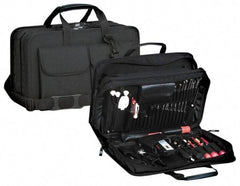 Platt - 17" Wide x 6" High, Tool & Laptop/Tablet Attache - Black, Nylon - Apex Tool & Supply