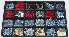 Kennedy - Tool Box Durable ABS Plastic Organizer - 30" Wide x 18-1/2" Deep x 2" High, Black - Apex Tool & Supply