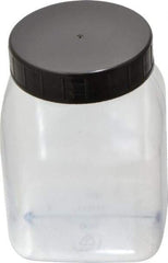 Dynalon Labware - 500 mL Wide-Mouth Bottle - PVC, Clear, 4.33" High x 2.24" Diam, 2.24" Cap - Apex Tool & Supply