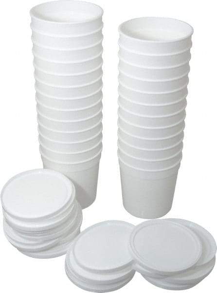 Dynalon Labware - 16 oz Disposable Container - PPCO, White, 3-5/8" High x 2-3/4" Diam, 3/4" Cap - Apex Tool & Supply