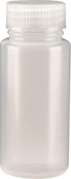 Dynalon Labware - 250 mL Wide-Mouth Bottle - Polyethylene, Translucent, 5.71" High x 2.36" Diam, 3/4" Cap - Apex Tool & Supply